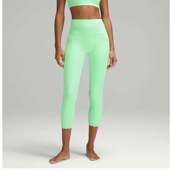 Lululemon Women's Wunder Under Smoothcover High Rise Tight Neon Green Size 8 - Picture 1 of 11